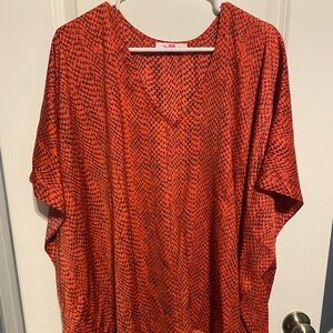 Women’s Buddy Love Coral Snake Print Kaftan Blouse Medium
